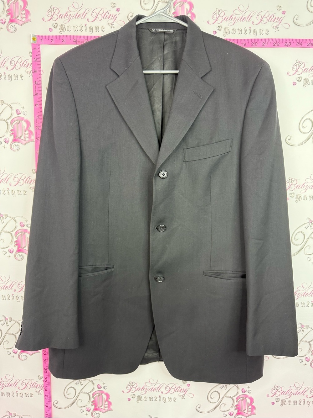 Belissimo Men's Black Single-Breasted Blazer -